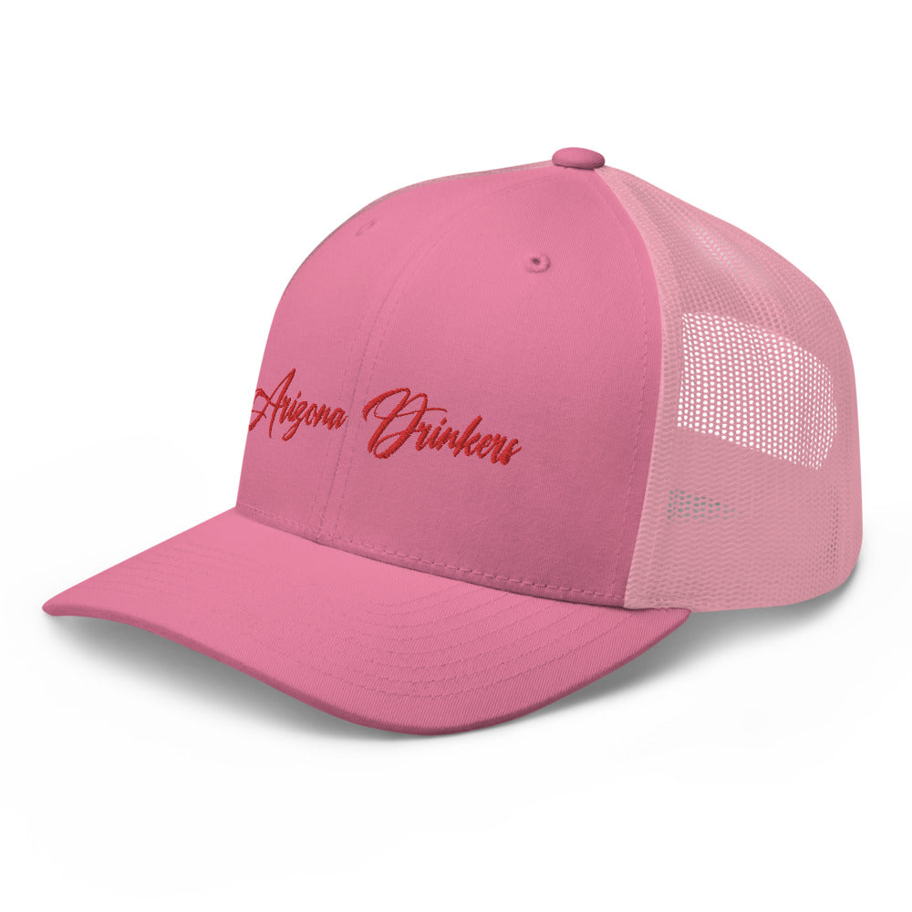 Trucker Cap with Arizona Drinkers in Red Color on Front