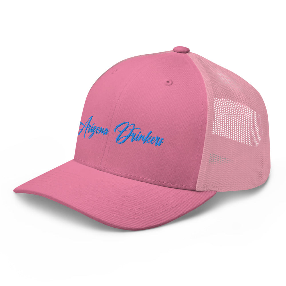 Trucker Cap with Arizona Drinkers in Blue Color on Front