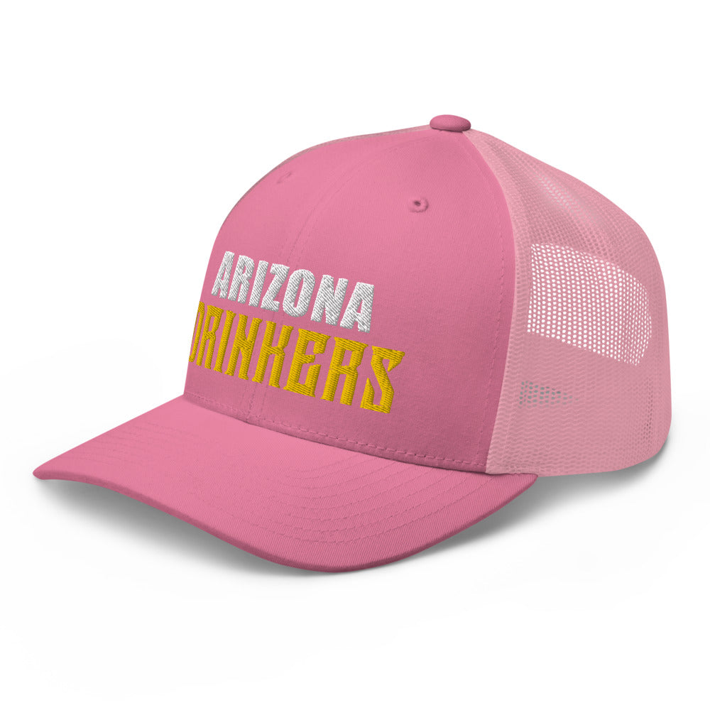 Trucker Cap with Arizona Drinkers in yellow Color on Front