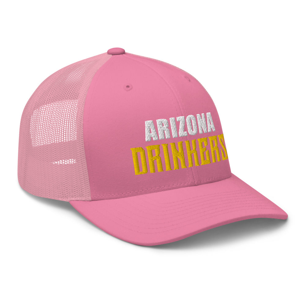 Trucker Cap with Arizona Drinkers in yellow Color on Front