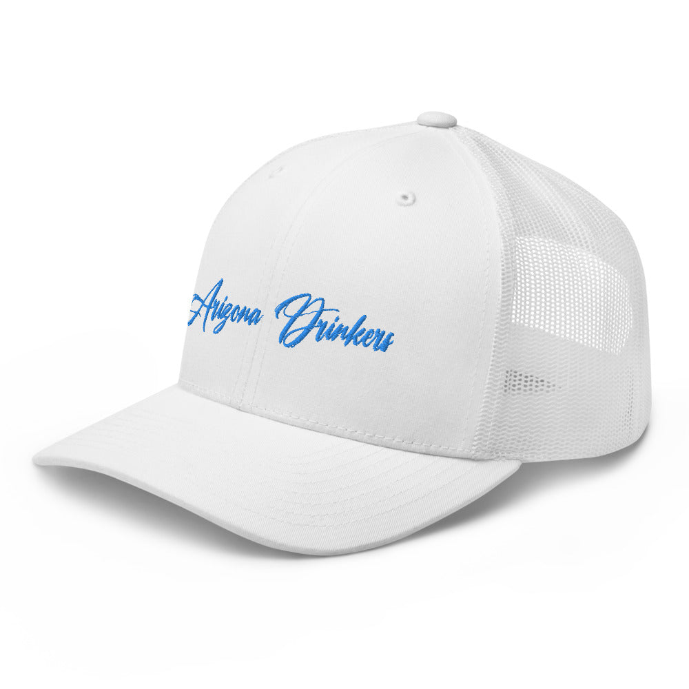 Trucker Cap with Arizona Drinkers in Blue Color on Front