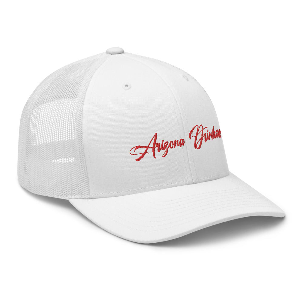 Trucker Cap with Arizona Drinkers in Red Color on Front