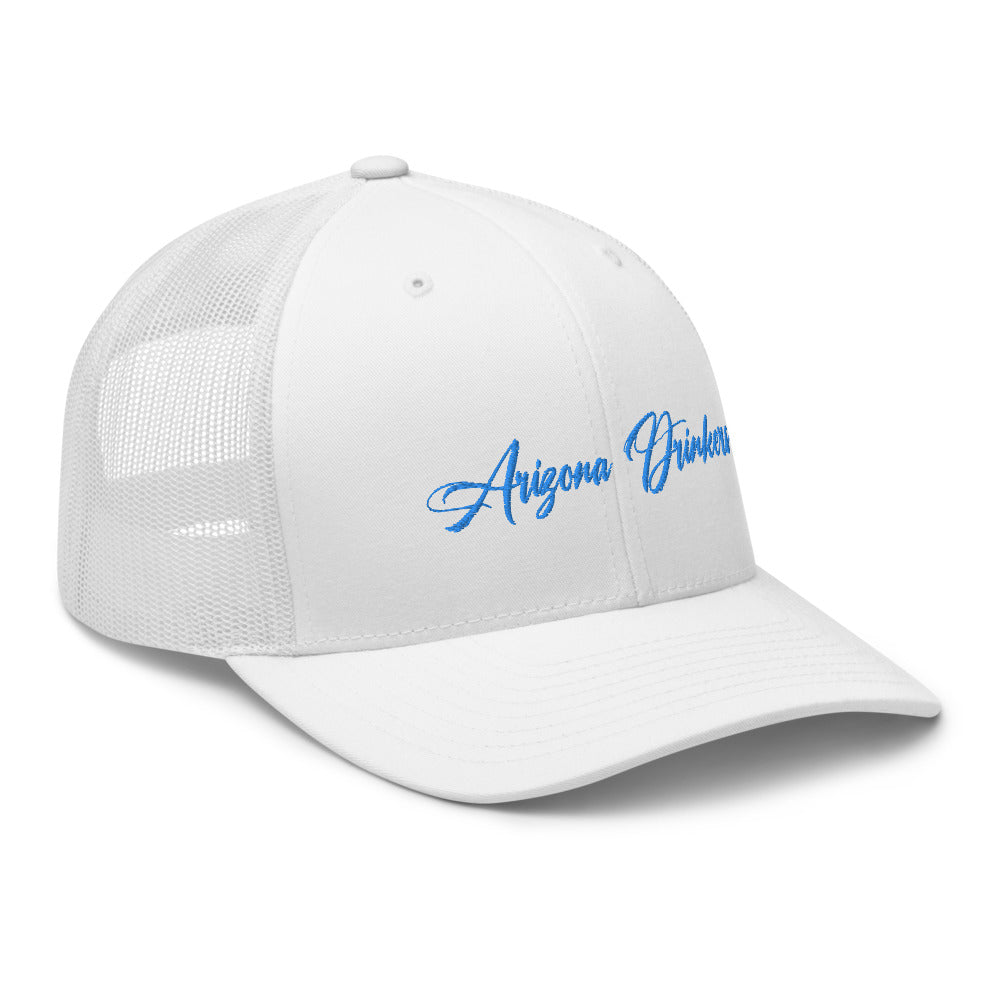 Trucker Cap with Arizona Drinkers in Blue Color on Front