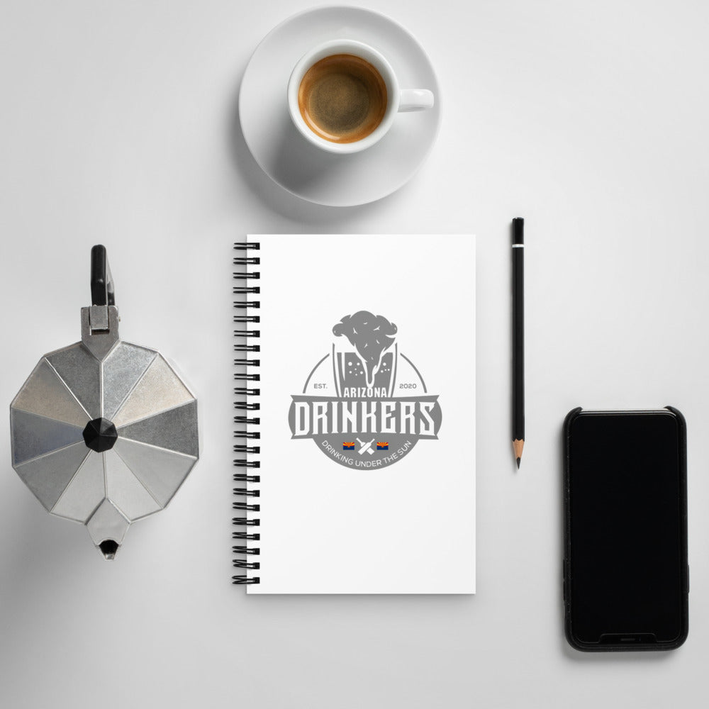 Spiral notebook with Arizona Drinkers Logo