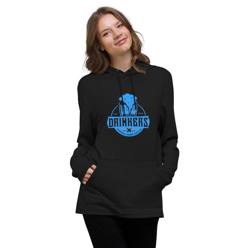 Unisex Lightweight Hoodie with Arizona Drinkers Logo on left chest