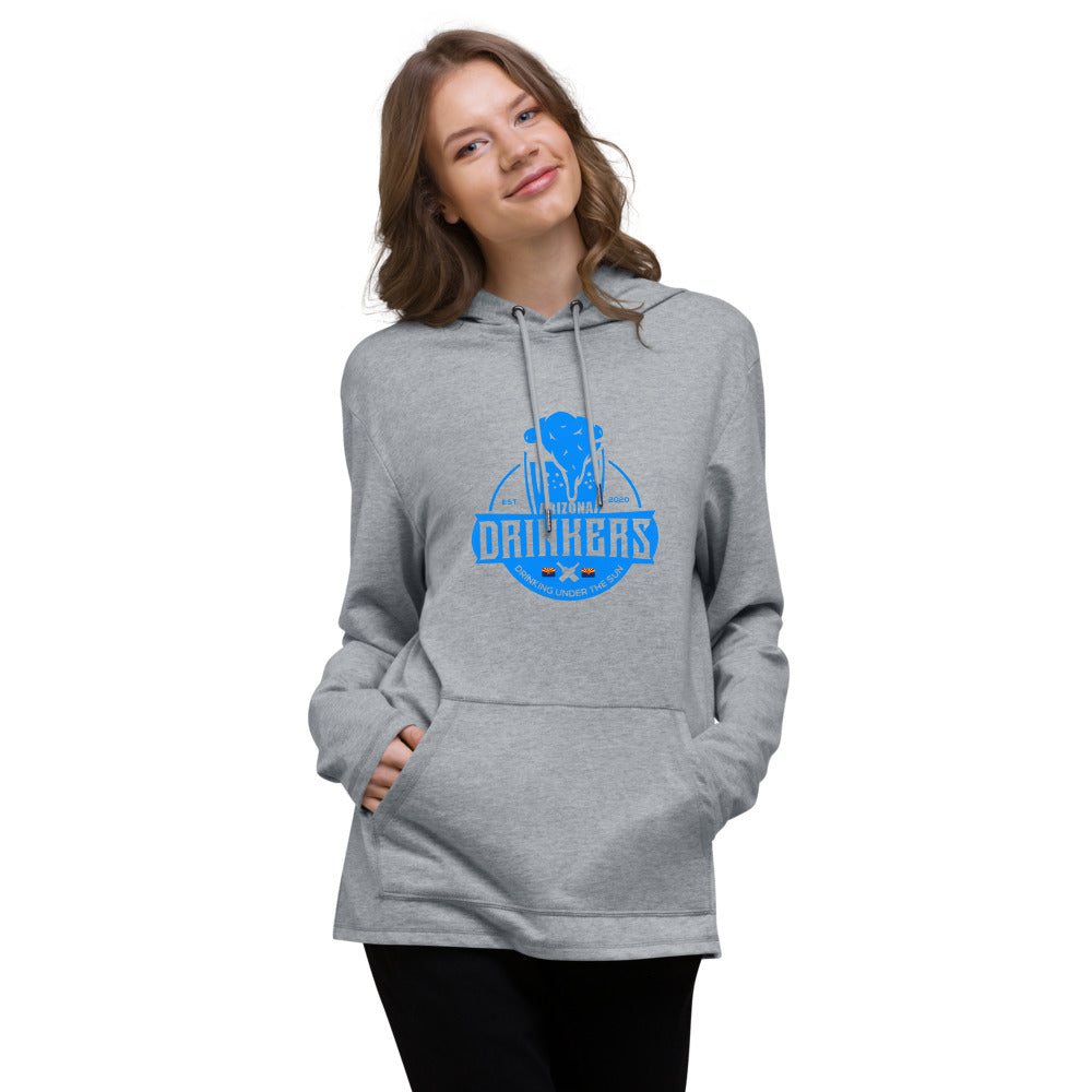 Unisex Lightweight Hoodie with Arizona Drinkers Logo on left chest