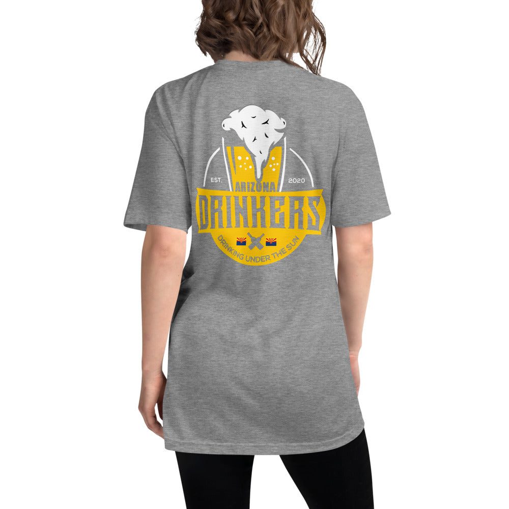 Unisex Tri-Blend Track Shirt with Arizona Drinkers Logo on Back