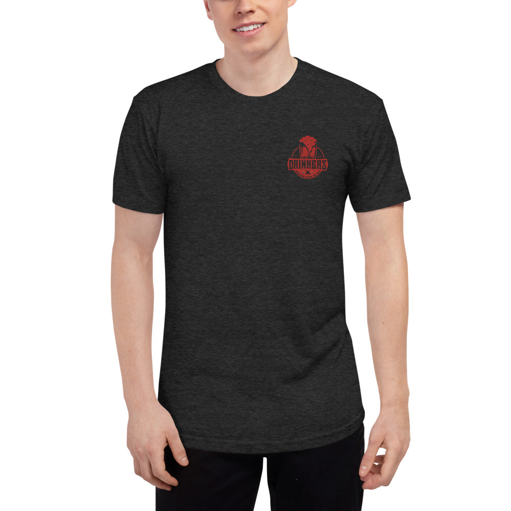 Unisex Tri-Blend Track Shirt with Arizona Drinkers Logo on left chest