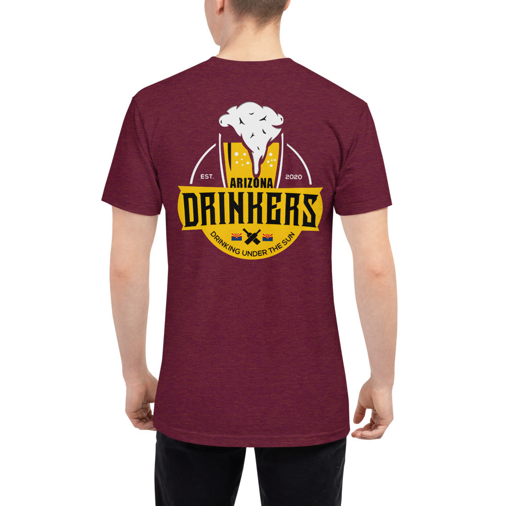 Unisex Tri-Blend Track Shirt with Arizona Drinkers Logo On Back