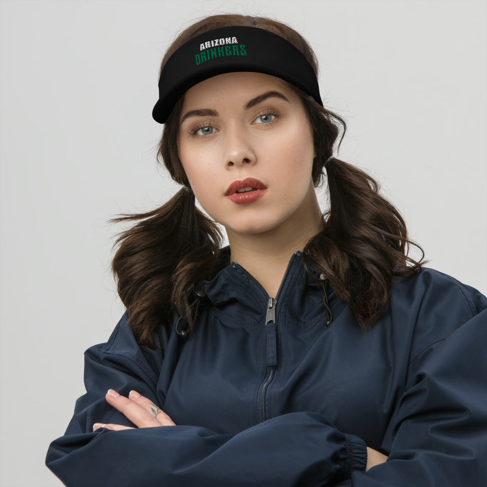 Visor with Arizona Drinkers in Green Color on Front