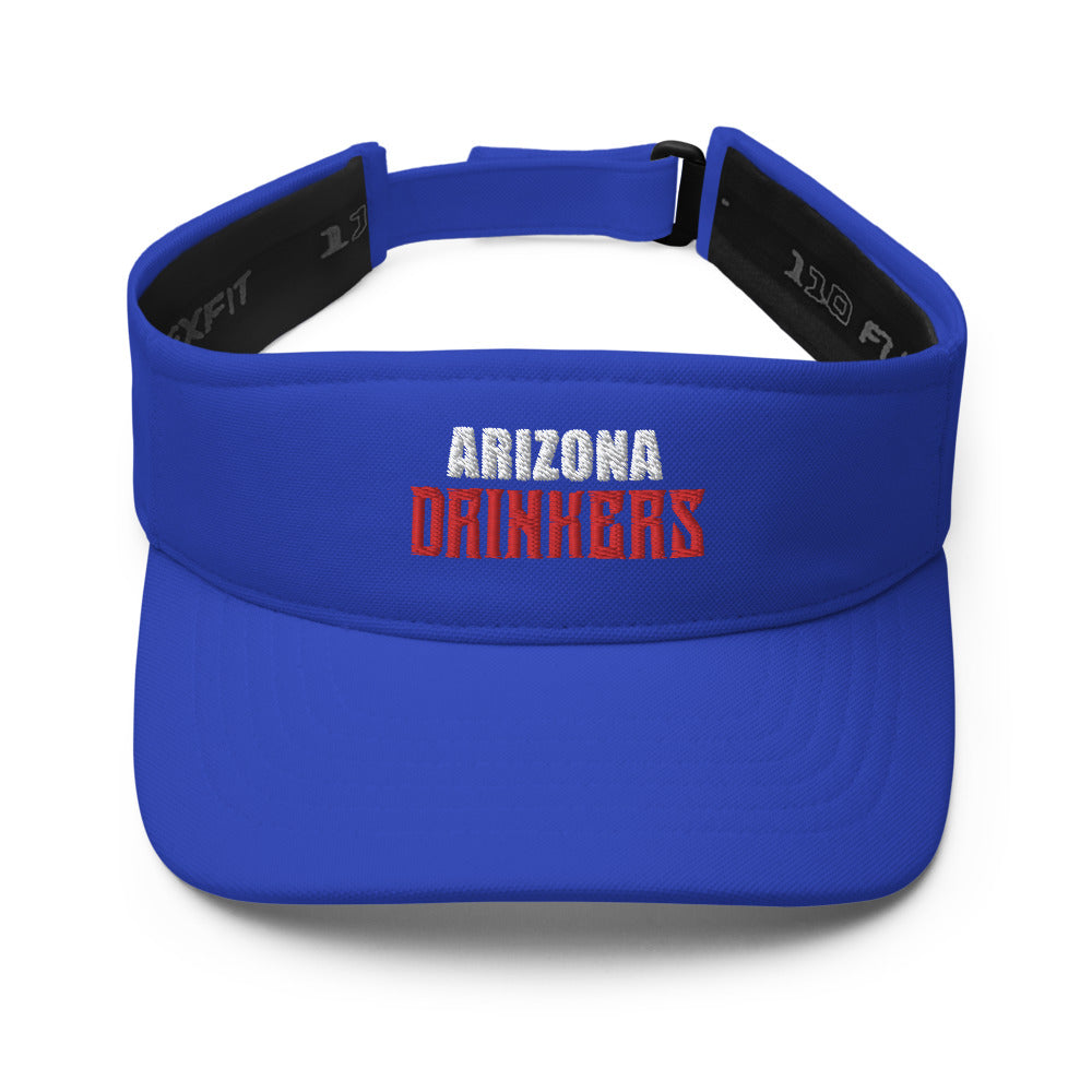 Visor with Arizona Drinkers in Red Color on Front