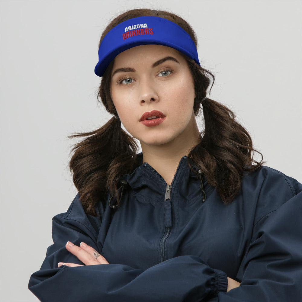 Visor with Arizona Drinkers in Red Color on Front