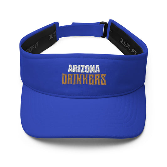 Visor with Arizona Drinkers in Brown Color on Front