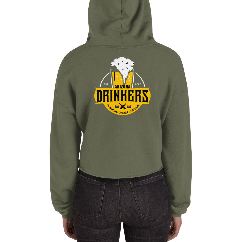 Crop Hoodie with Arizona Drinkers Logo on back